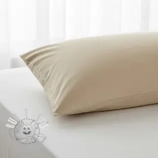 Tissu Popeline de coton beige