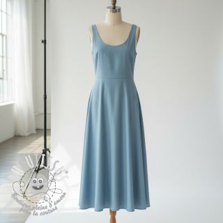 Tissu Popeline de coton light indigo