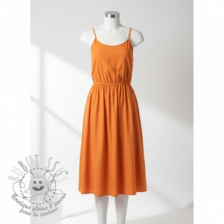 Tissu Popeline de coton apricot