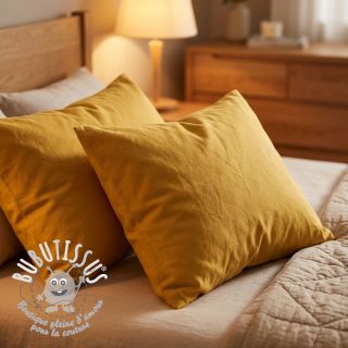 Tissu Popeline de coton ochre