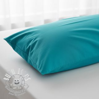 Tissu Popeline de coton turquoise