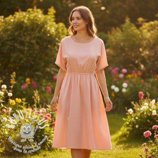 Tissu Popeline de coton rose