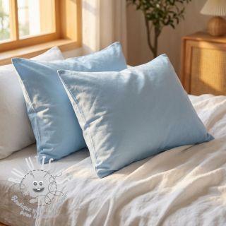 Tissu Popeline de coton blue