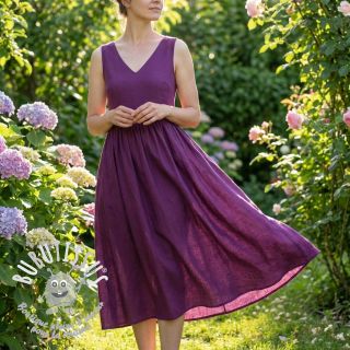 Tissu Popeline de coton dark purple