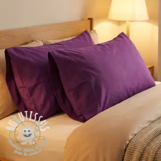 Tissu Popeline de coton dark purple