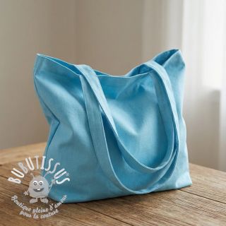 Tissu Popeline de coton sky blue