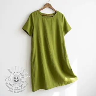 Tissu Popeline de coton green
