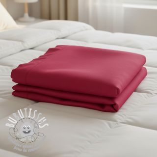 Tissu Popeline de coton cerise