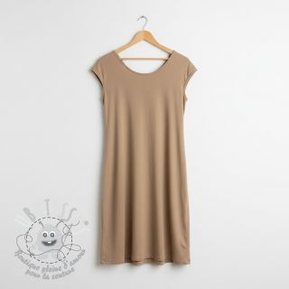 Tissu Popeline de coton taupe