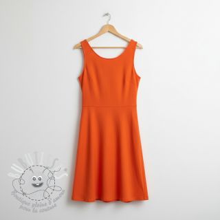 Tissu Popeline de coton orange