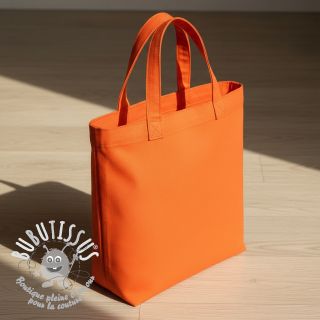 Tissu Popeline de coton orange