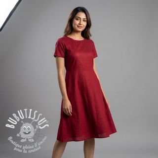 Tissu Popeline de coton wine