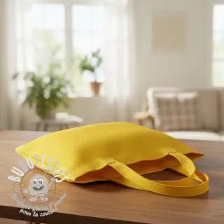 Tissu Popeline de coton lemon