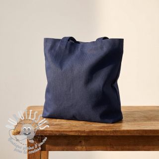 Tissu Popeline de coton navy