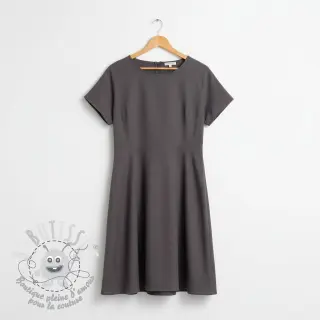 Tissu Popeline de coton dark grey