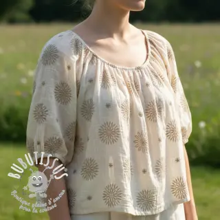 Tissu coton EMBROIDERY Sofia design A
