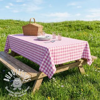 Tissu coton Check pink