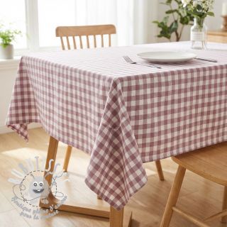 Tissu coton Check mauve