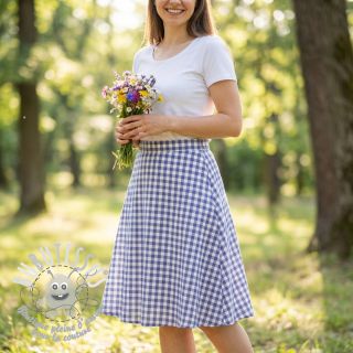 Tissu coton Check lavender
