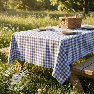 Tissu coton Check lavender