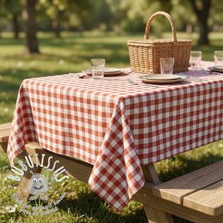 Tissu coton Check terra