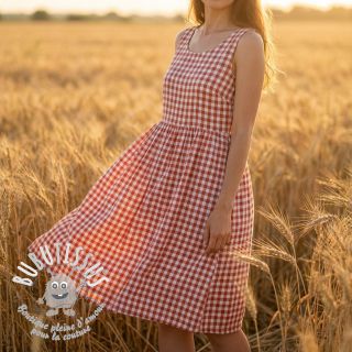 Tissu coton Check terra