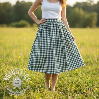 Tissu coton Check dark green