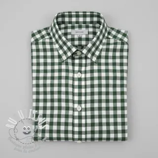 Tissu coton Check dark green