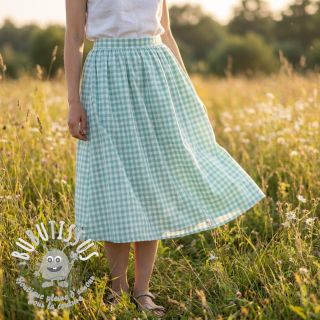 Tissu coton Check mint