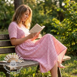 Tissu coton Check berry