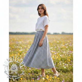 Tissu coton Check grey