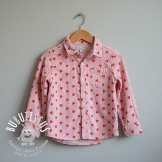 Tissu coton FLANNEL Hearts pink