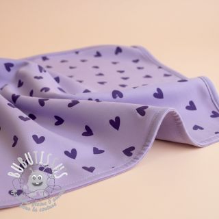 Tissu coton FLANNEL Hearts lavender