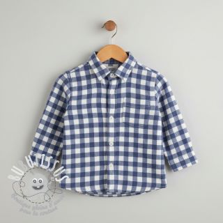 Tissu coton FLANNEL Check blue