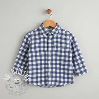 Tissu coton FLANNEL Check blue