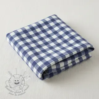 Tissu coton FLANNEL Check blue