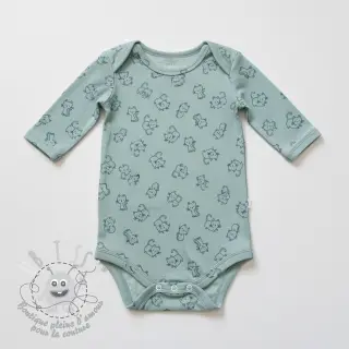 Tissu coton FLANNEL Cats mint