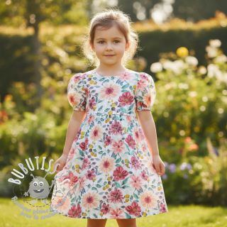 Tissu coton Flower Sonja red digital print