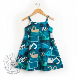 Tissu coton Vehicles petrol digital print