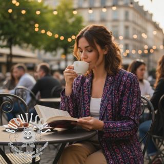 Tissu coton Motif stripe navy digital print