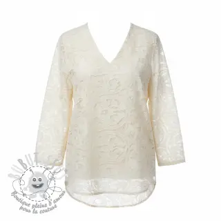 Tissu coton EMBROIDERY Blanchette design A