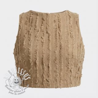 Tissu coton Lin Vintage Fringe Stripe naturals