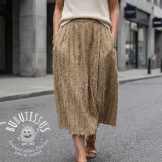 Tissu coton Lin Vintage Fringe Stripe naturals