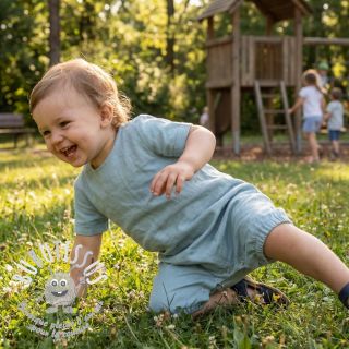 Tissu coton Lin PREMIUM ocean blue