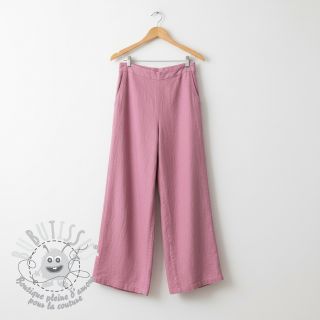 Tissu coton Lin PREMIUM dawn pink