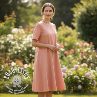 Tissu coton Lin PREMIUM salmon