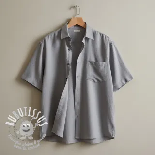 Tissu coton Lin PREMIUM light grey