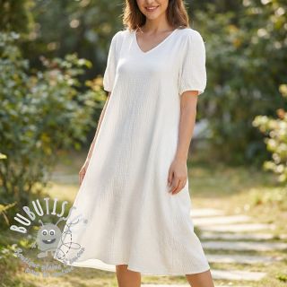 Tissu coton STRETCH Baby off white