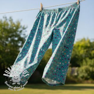 Tissu coton Love light petrol