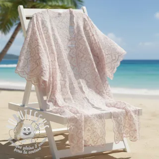 Tissu coton EMBROIDERY Lilian rose